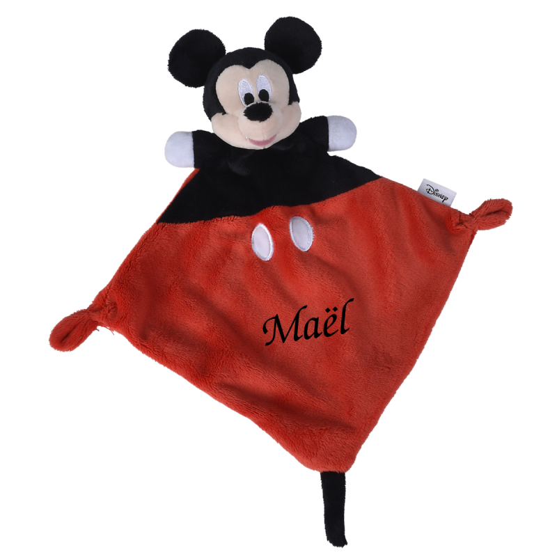  - mickey souris - plat rouge noir 25 cm 